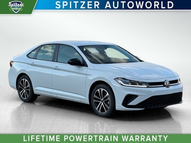 Pure White 2026 Volkswagen Jetta Sport FWD Sedan Front-Wheel Drive 8-Speed Automatic