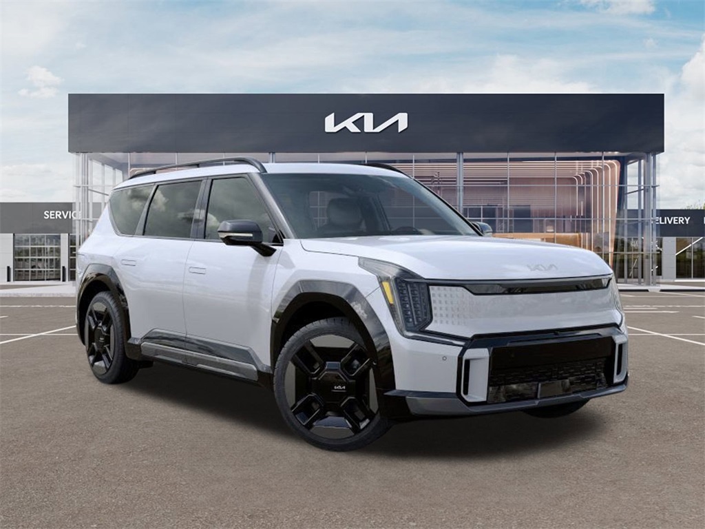 2026 Kia EV9 GT-Line White at DeMontrond Automotive Group