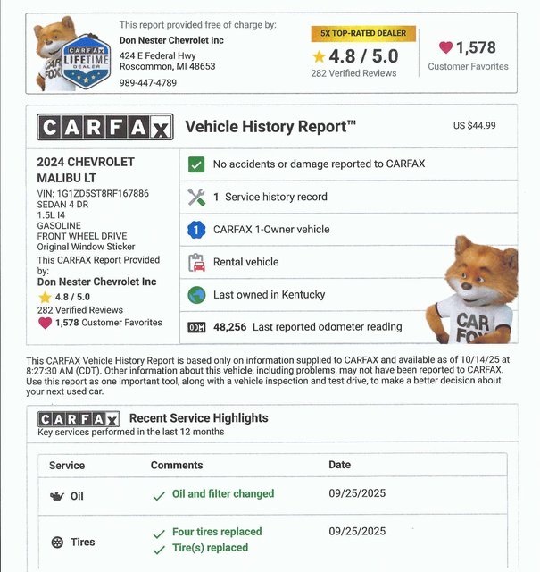 2024 Chevrolet Malibu LT with 1LT FWD