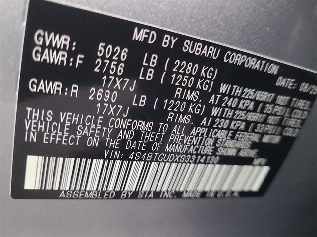 2025 – Subaru – Outback