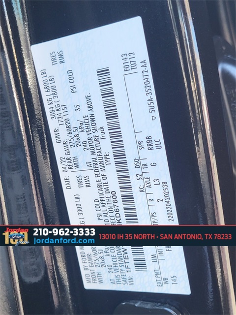 Used Car 2022 Ford F-150  Xlt For Sale Under $40,000 In San Antonio, Texas