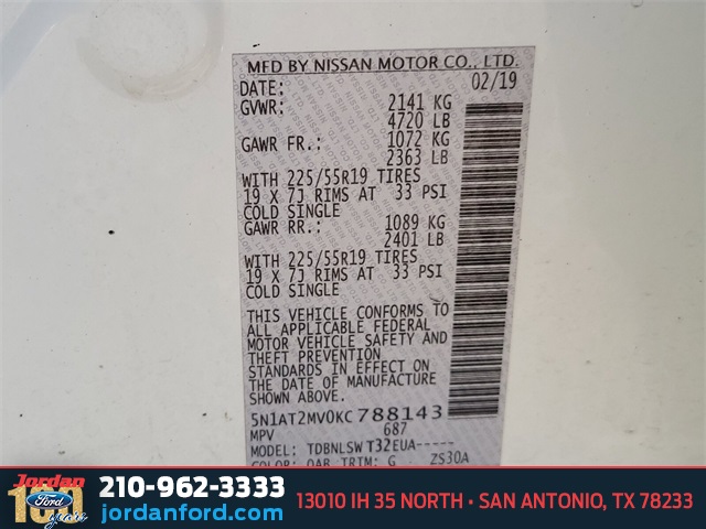 Used Car 2019 Nissan Rogue  Sl For Sale Under $15,000 In San Antonio, Texas
