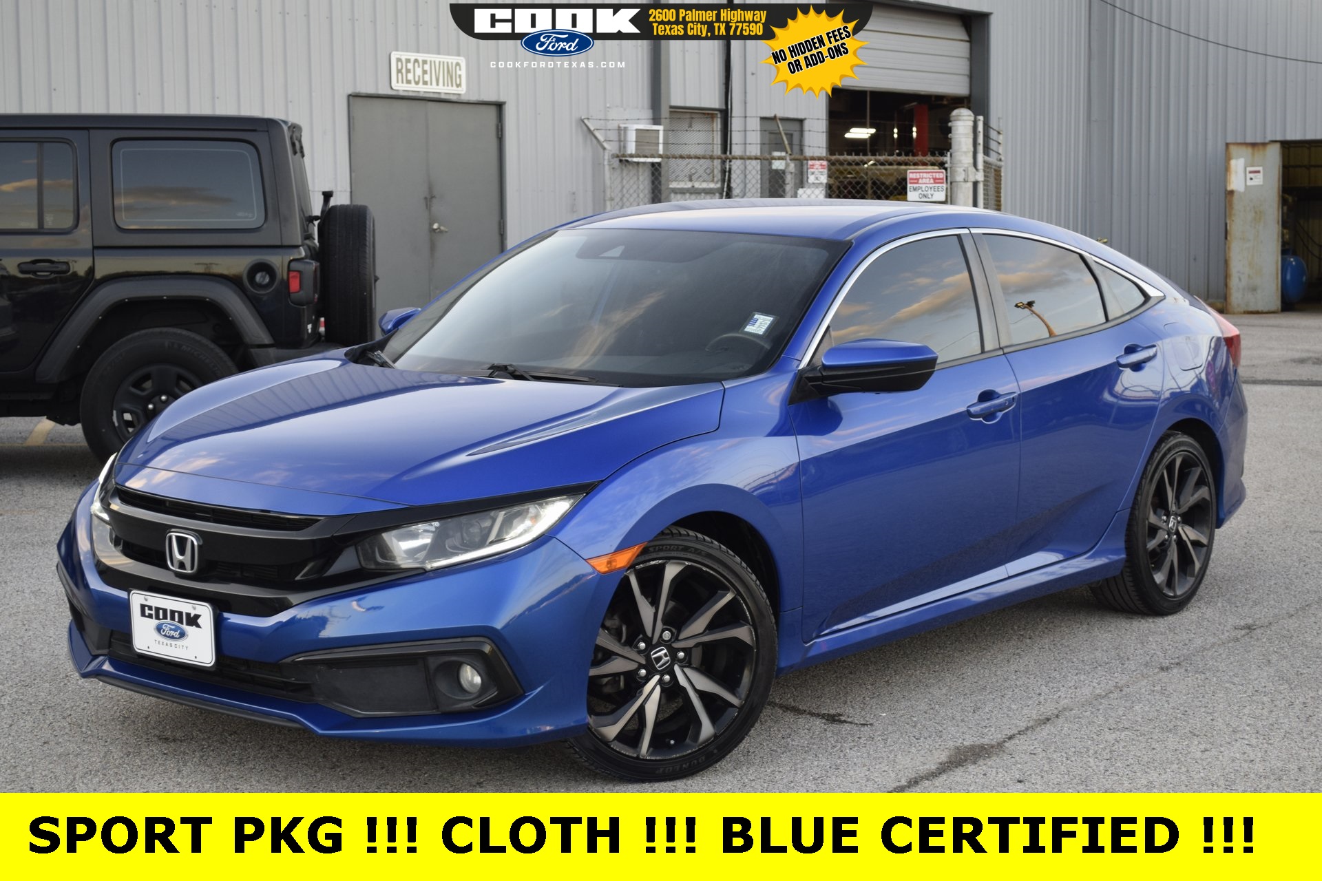 2021 Honda Civic Sport Blue at DeMontrond Gulf Freeway