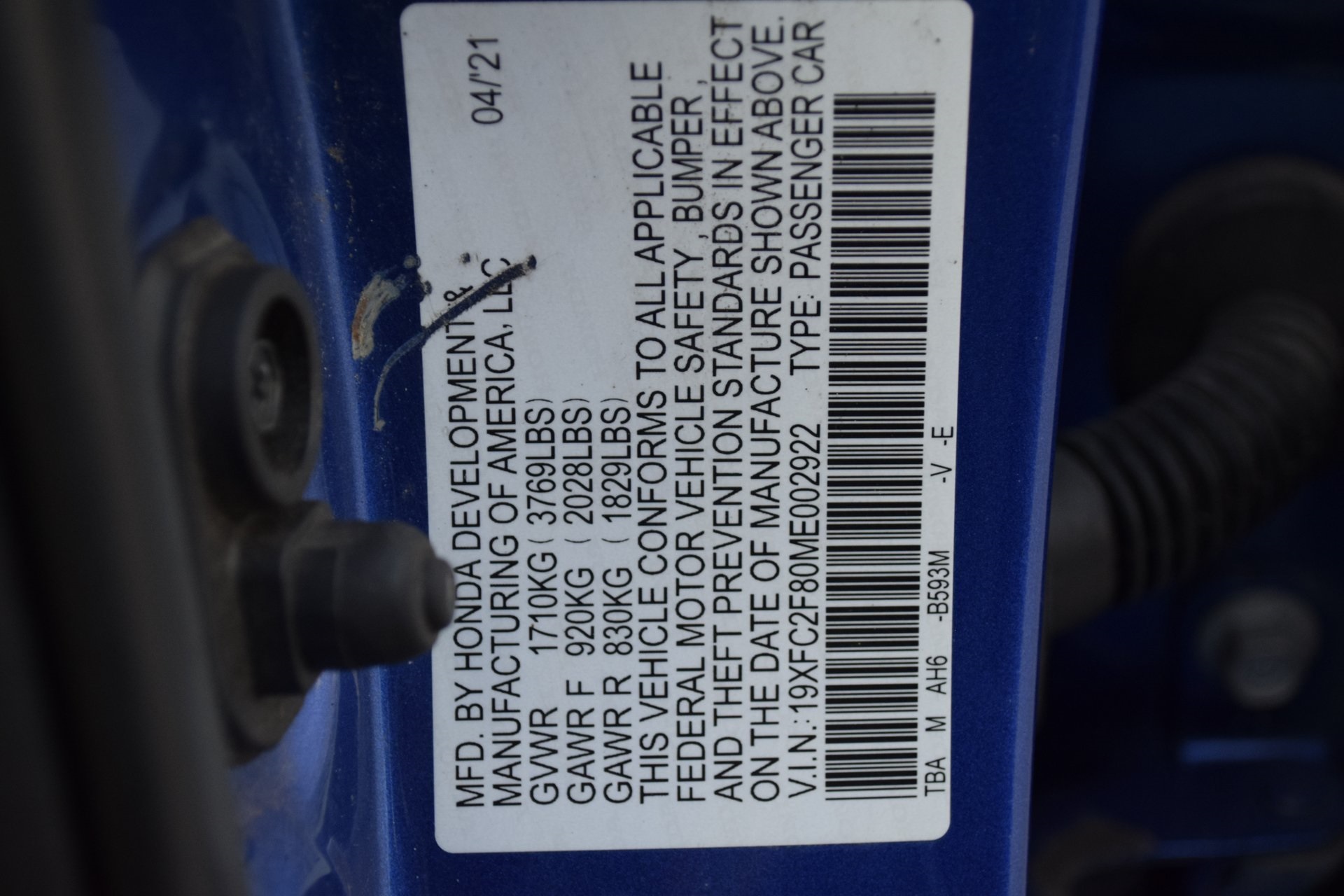 2021 Honda Civic Sport Blue at DeMontrond Gulf Freeway