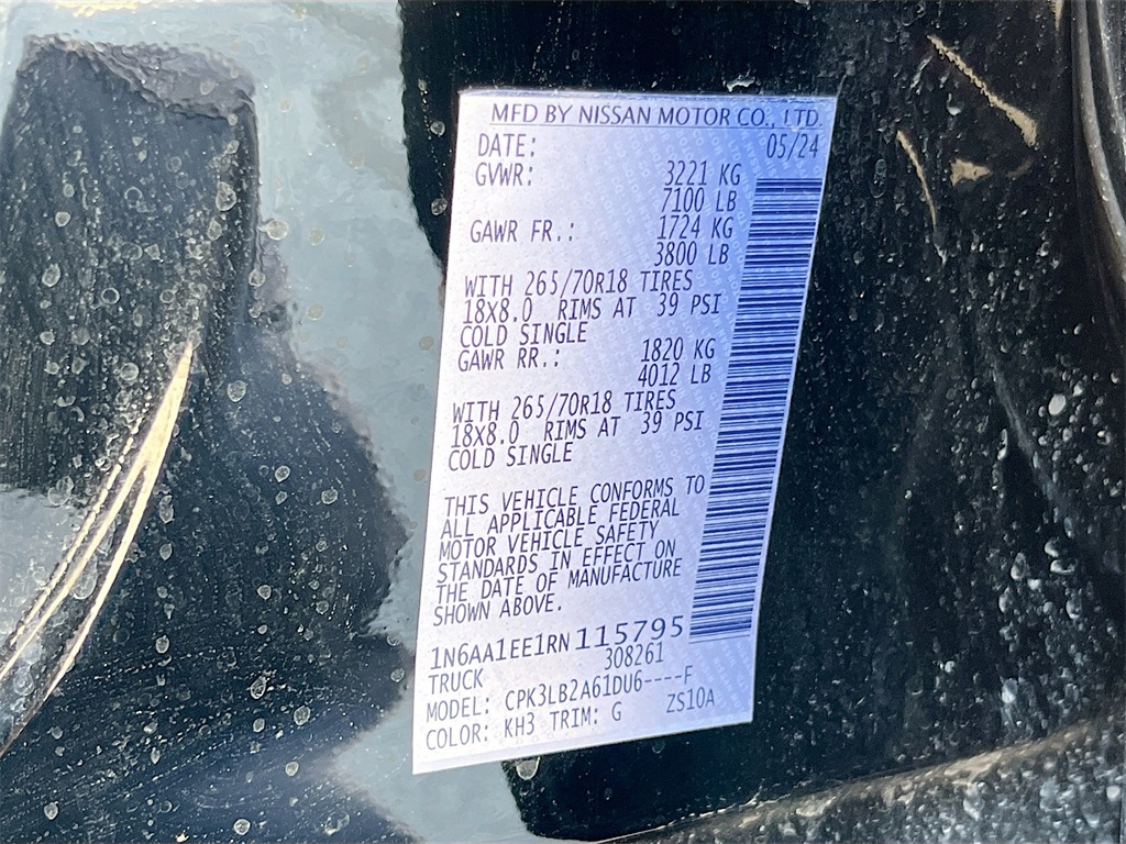 2024 Nissan Titan SV Black at South Houston Nissan