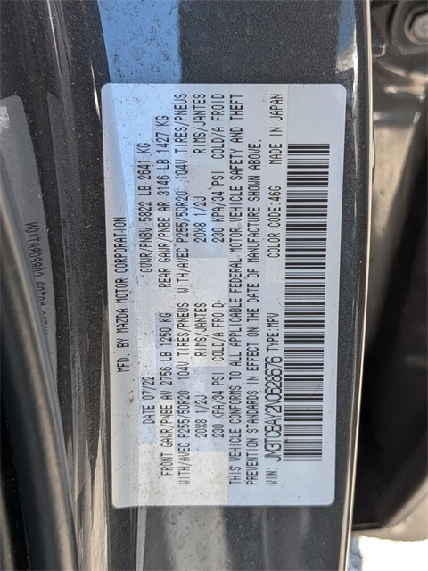 2022 Mazda CX-9 Touring Plus Gray at DeMontrond Mazda