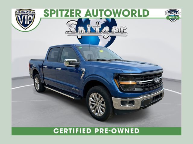 Blue Metallic 2024 Ford F-150 Pickup Truck Four-Wheel Drive Automatic