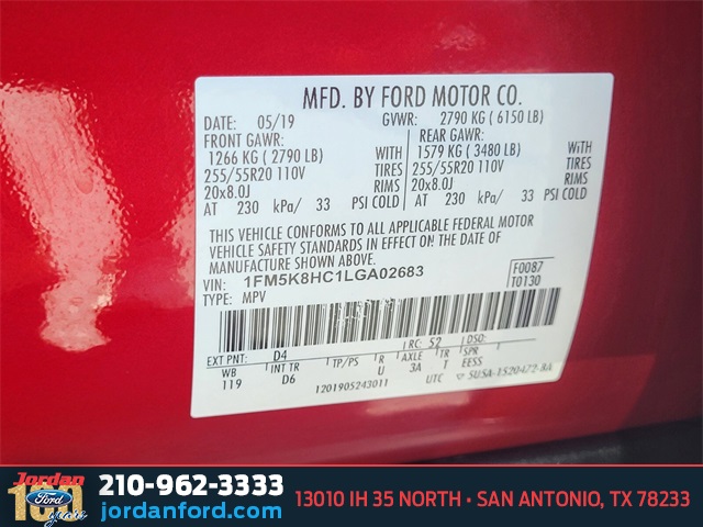 Used Car 2020 Ford Explorer  Platinum For Sale Under $30,000 In San Antonio, Texas