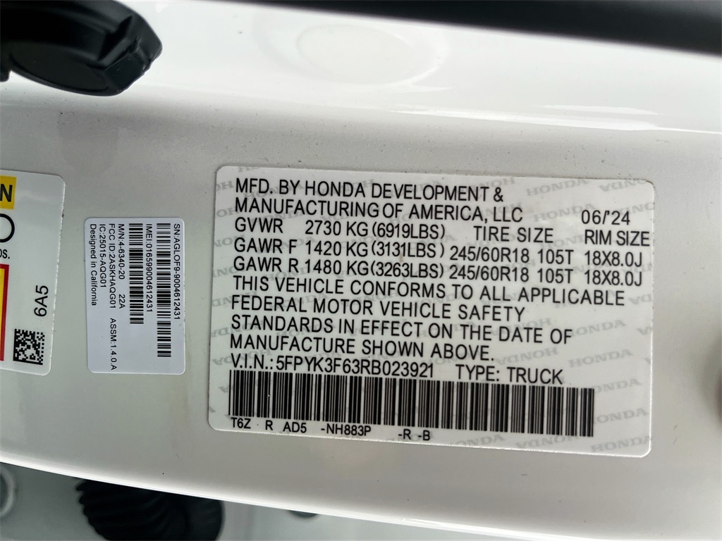 2024 Honda Ridgeline TrailSport White at AutoSavvy Houston Southwest