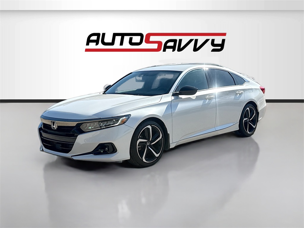 2021 Honda Accord Sport White at AutoSavvy Houston Northwest