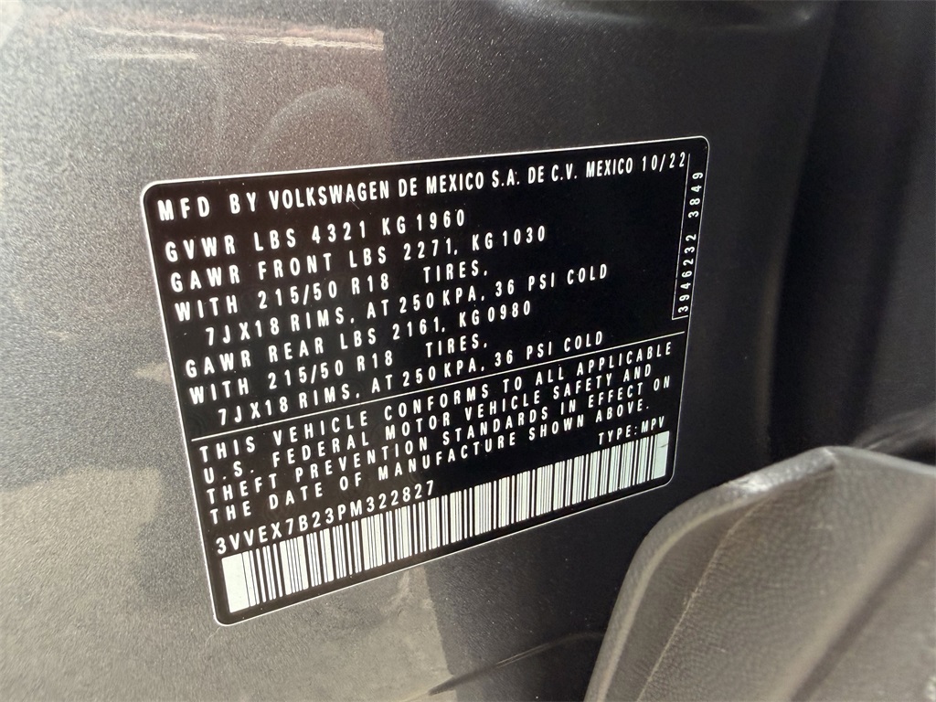 2023 Volkswagen Taos 1.5T SE Gray at DeMontrond Auto Country