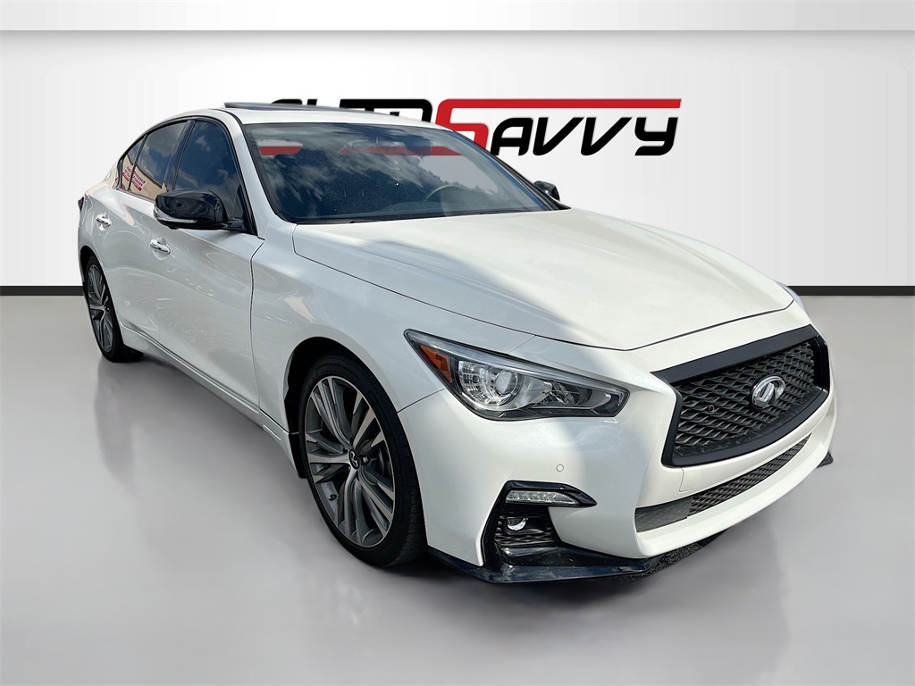 2024 INFINITI Q50 SENSORY White at AutoSavvy Houston Southwest