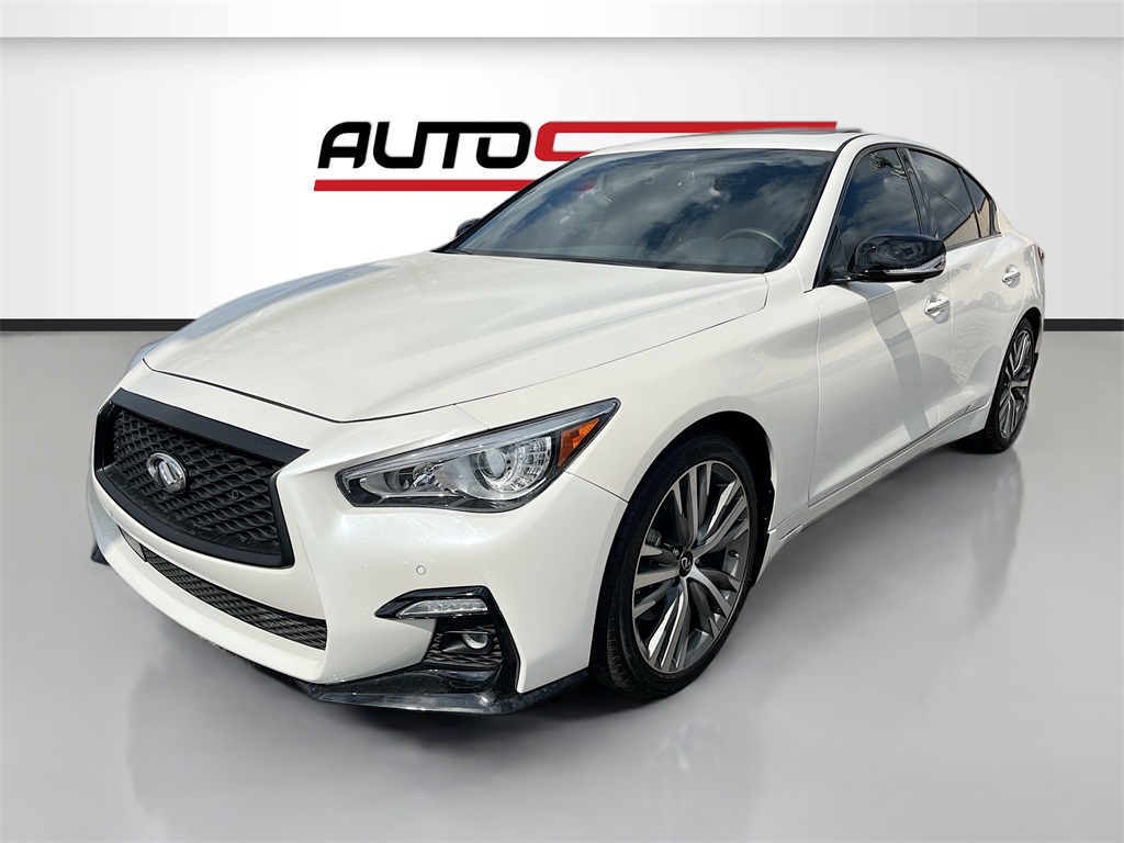 2024 INFINITI Q50 SENSORY White at AutoSavvy Houston Southwest