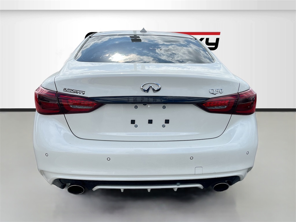 2024 INFINITI Q50 SENSORY White at AutoSavvy Houston Southwest