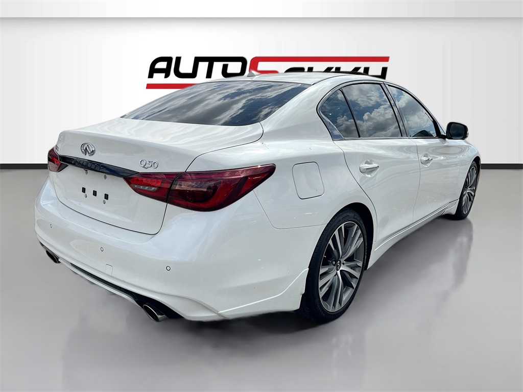 2024 INFINITI Q50 SENSORY White at AutoSavvy Houston Southwest