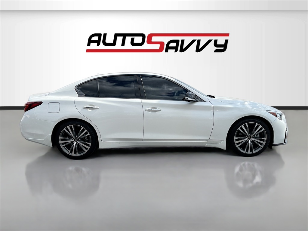 2024 INFINITI Q50 SENSORY White at AutoSavvy Houston Southwest