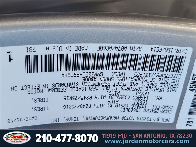 Used Car 2018 Toyota Tacoma  Sr5 For Sale Under $30,000 In San Antonio, Texas