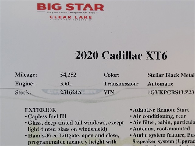 2020 Cadillac XT6 Premium Luxury Black at AutoSavvy Houston Northwest