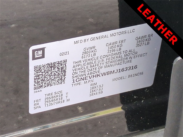 2021 Chevrolet Traverse LT Leather for sale at PATRIOT CHEVROLET OF LIMERICK