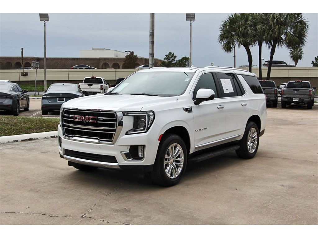 2021 GMC Yukon SLT White at Bayway Cadillac of The Woodlands