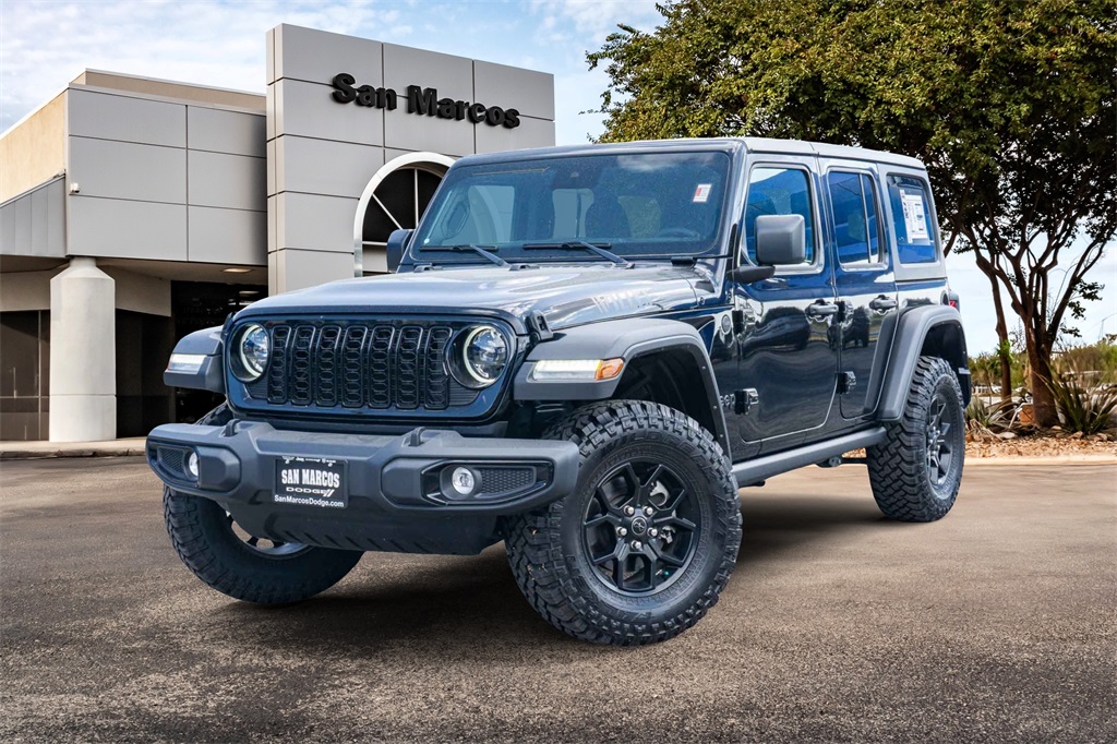New Car 2024 Jeep Wrangler  Wagon 4 Dr. Willys Wheeler Four Wheel Drive For Sale Under $50,000 In San Marcos, Texas