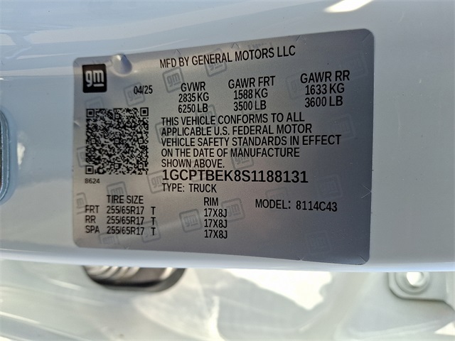 2025 Chevrolet Colorado Work Truck for sale at PATRIOT CHEVROLET OF WARMINSTER