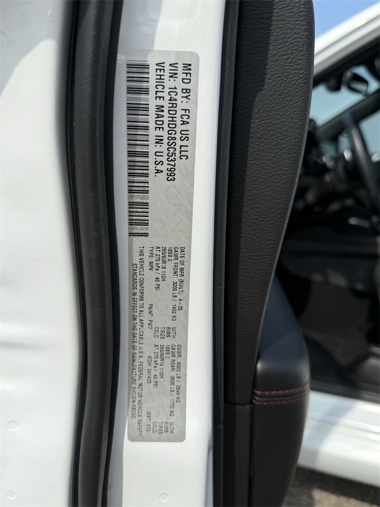 2025 Dodge Durango GT White at Texan Dodge Chrysler Jeep Ram