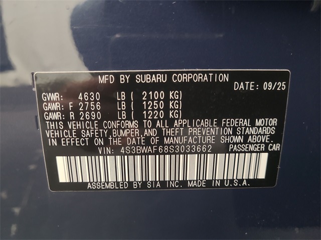 2025 – Subaru – Legacy