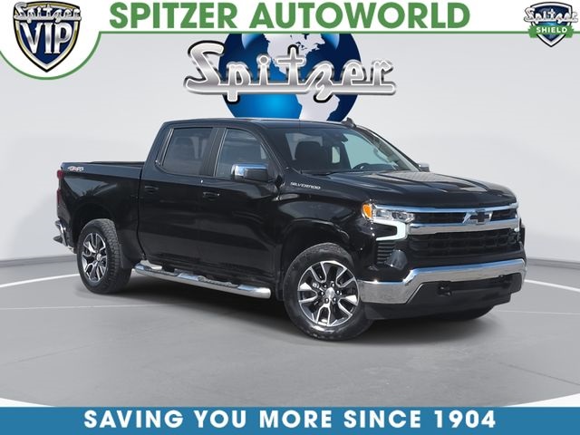 Black 2024 Chevrolet Silverado 1500 LT Crew Cab 4WD Pickup Truck Four-Wheel Drive Automatic