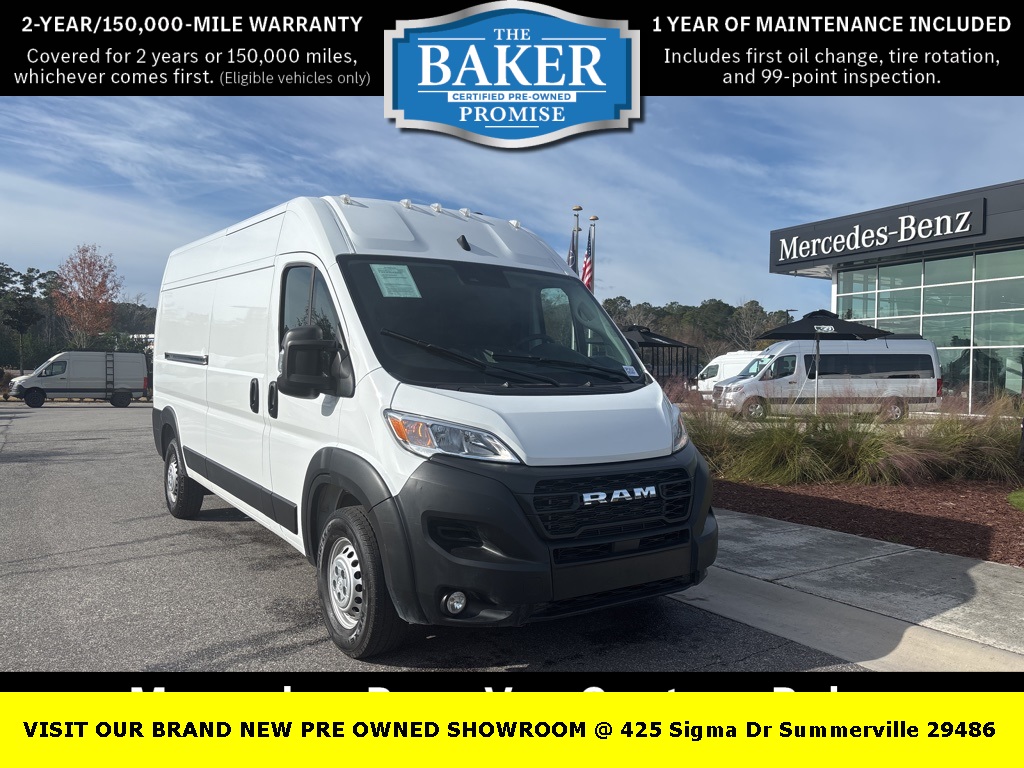 White 2025 RAM ProMaster 2500 Tradesman 159 High Roof Cargo Van FWD Van Front-Wheel Drive 9-Speed Automatic
