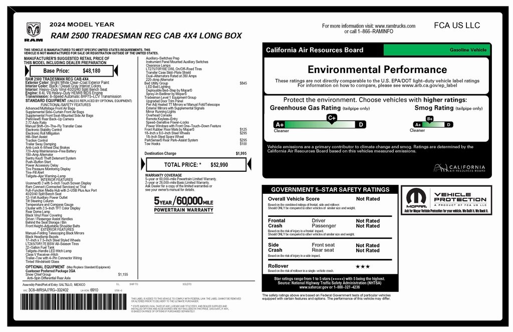 2024 RAM 2500 Tradesman LB 4WD