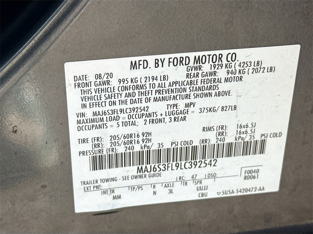 2020 Ford EcoSport S Gray at Martin Chrysler Dodge Jeep Ram