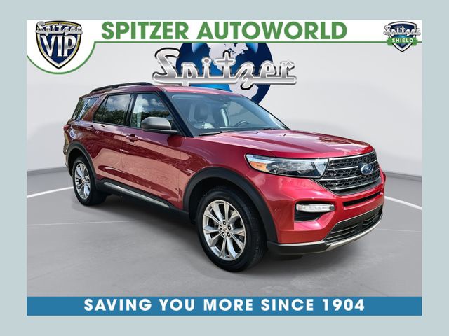 Rapid Red Metallic Tinted Clearcoat 2021 Ford Explorer SUV / Crossover All-Wheel Drive Automatic