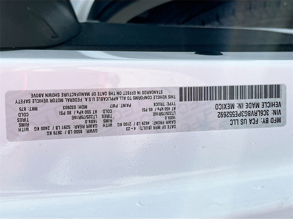 2023 Ram ProMaster 1500 Base White at River Oaks CDJR