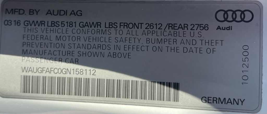 2016 Audi A6 2.0T Premium Plus White at Bayway Cadillac Southwest