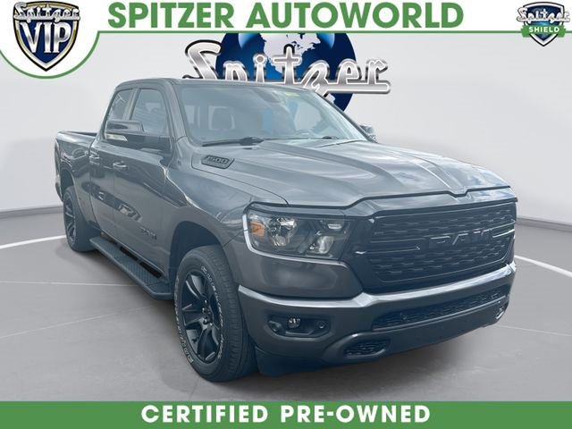 Gray (Granite Crystal Metallic Clearcoat) 2022 RAM 1500 Pickup Truck Four-Wheel Drive 8-Speed Automatic