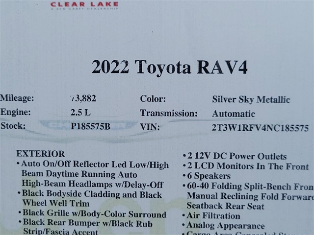 2022 Toyota RAV4 XLE Silver at Don McGill Toyota