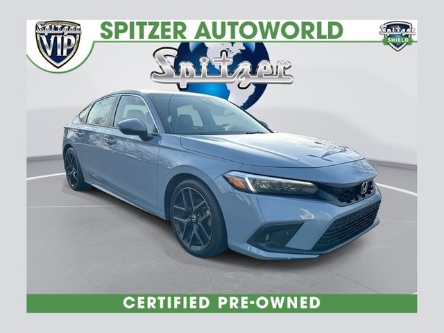 Platinum White Pearl 2023 Honda Civic Hatchback Sport Touring FWD Hatchback Front-Wheel Drive Continuously Variable Transmission