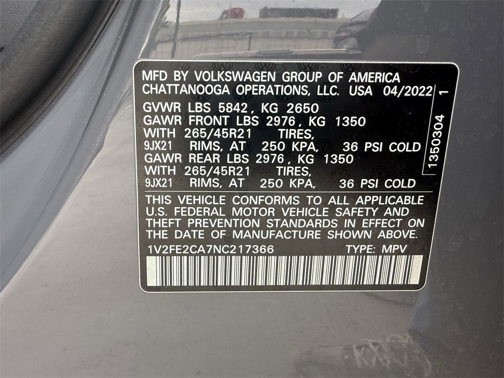 2022 Volkswagen Atlas Cross Sport 3.6L V6 SEL Premium R-Line Gray at DeMontrond Auto Country