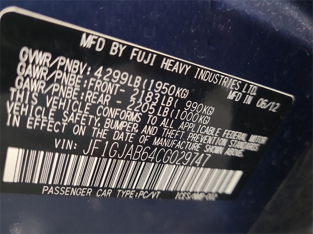 2012 – Subaru – Impreza