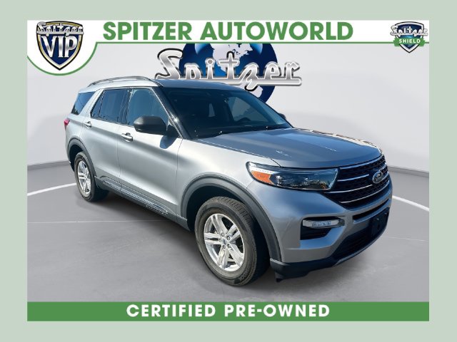 Iconic Silver Metallic 2023 Ford Explorer SUV / Crossover All-Wheel Drive Automatic