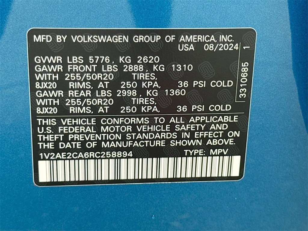 2024 Volkswagen Atlas Cross Sport 2.0T SEL R-Line Blue at DeMontrond Automotive Group