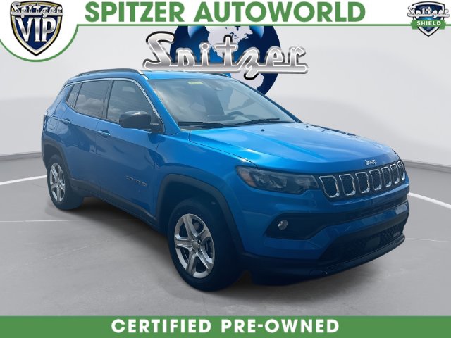 Laser Blue Pearlcoat 2023 Jeep Compass SUV / Crossover Four-Wheel Drive 8-Speed Automatic