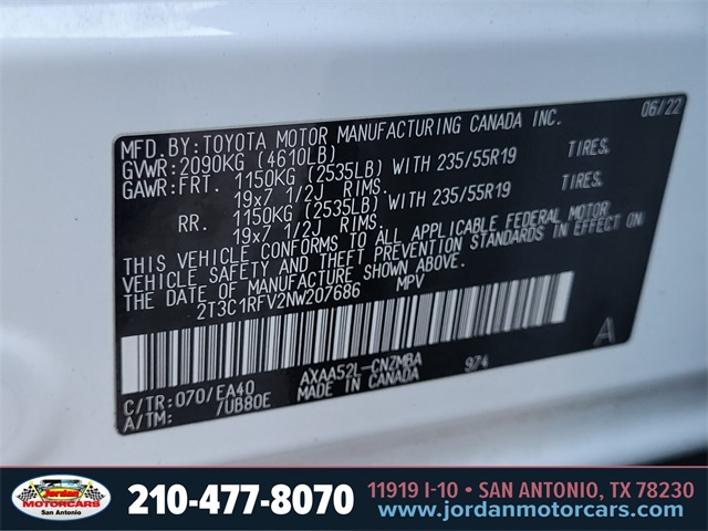 Used Car 2022 Toyota Rav4  Xle Premium For Sale Under $25,000 In San Antonio, Texas