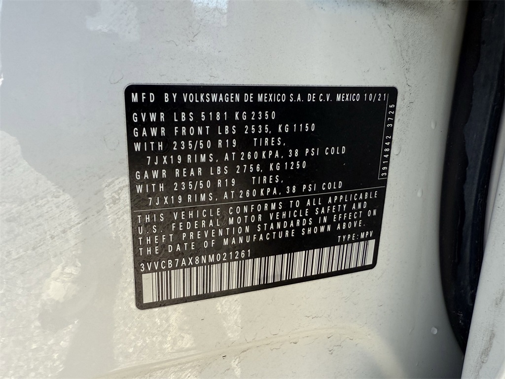 2022 Volkswagen Tiguan 2.0T SE R-Line Black White at Wharton Ford