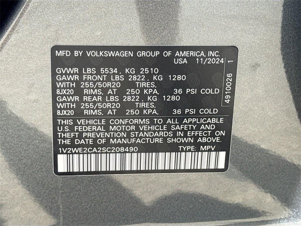 2025 Volkswagen Atlas Cross Sport 2.0T SE w/Technology Gray at DeMontrond Automotive Group