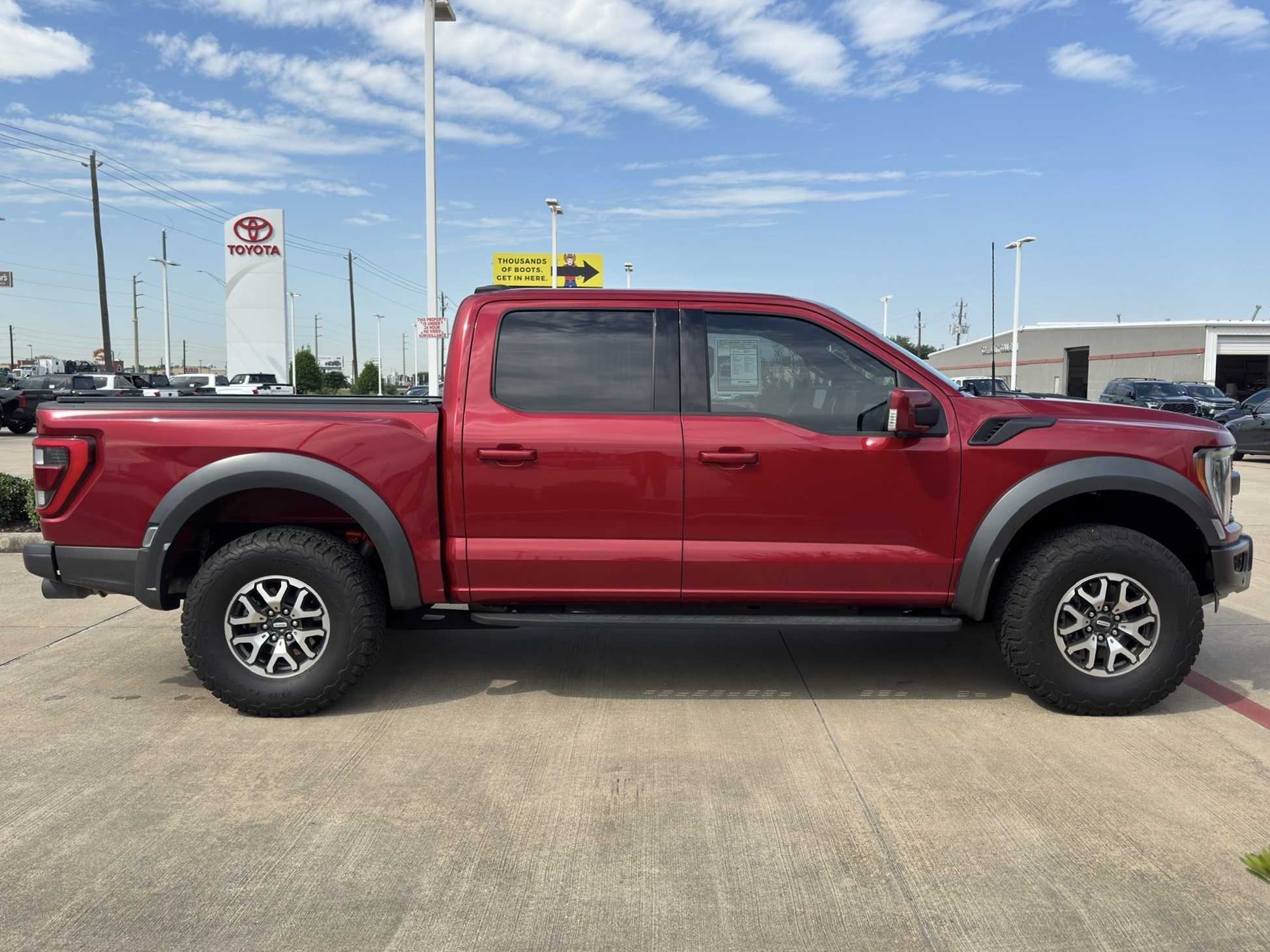 2023 Ford F-150 Raptor Red at Texan Dodge Chrysler Jeep Ram