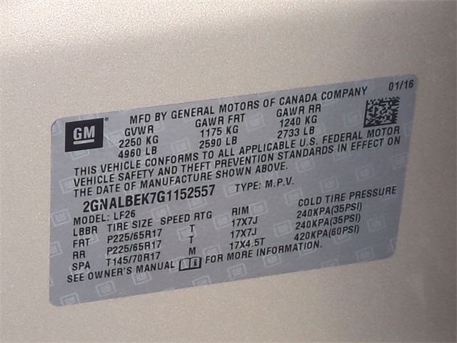 2016 Chevrolet Equinox LS for sale at PATRIOT CHEVROLET OF LIMERICK