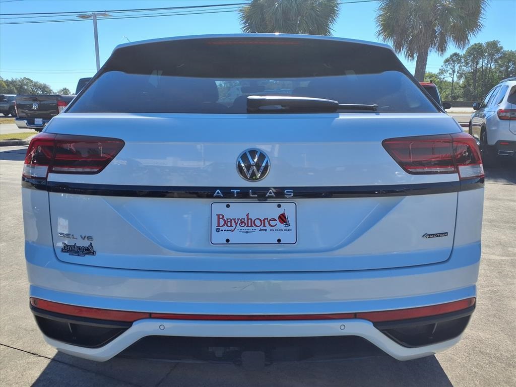 2023 Volkswagen Atlas Cross Sport 3.6L V6 SEL R-Line White at Bayshore Chrysler Jeep Dodge Ram