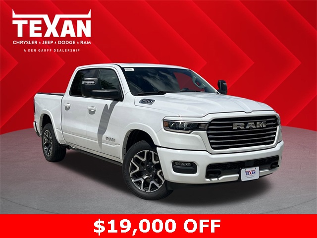 2025 Ram 1500 Laramie White at DeMontrond Auto Country